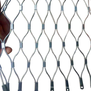 Wire Rope Mesh Stainless Steel for Zoo Animal Cages Plain Silver Style Technique Color Weave Material Cloth Origin